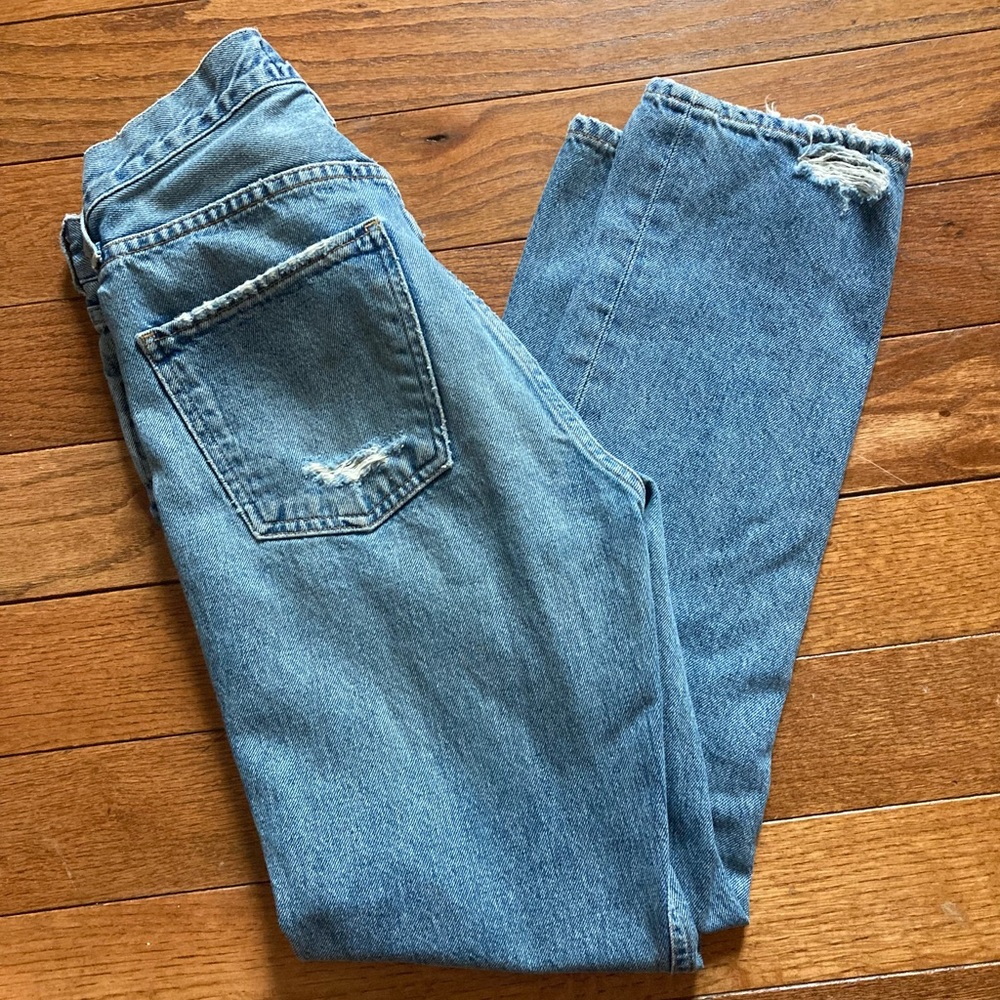 Agolde Jamie Feel Good Denim Made in USA Jeans in Passenger Wash Size 24 - Picture 5 of 11
